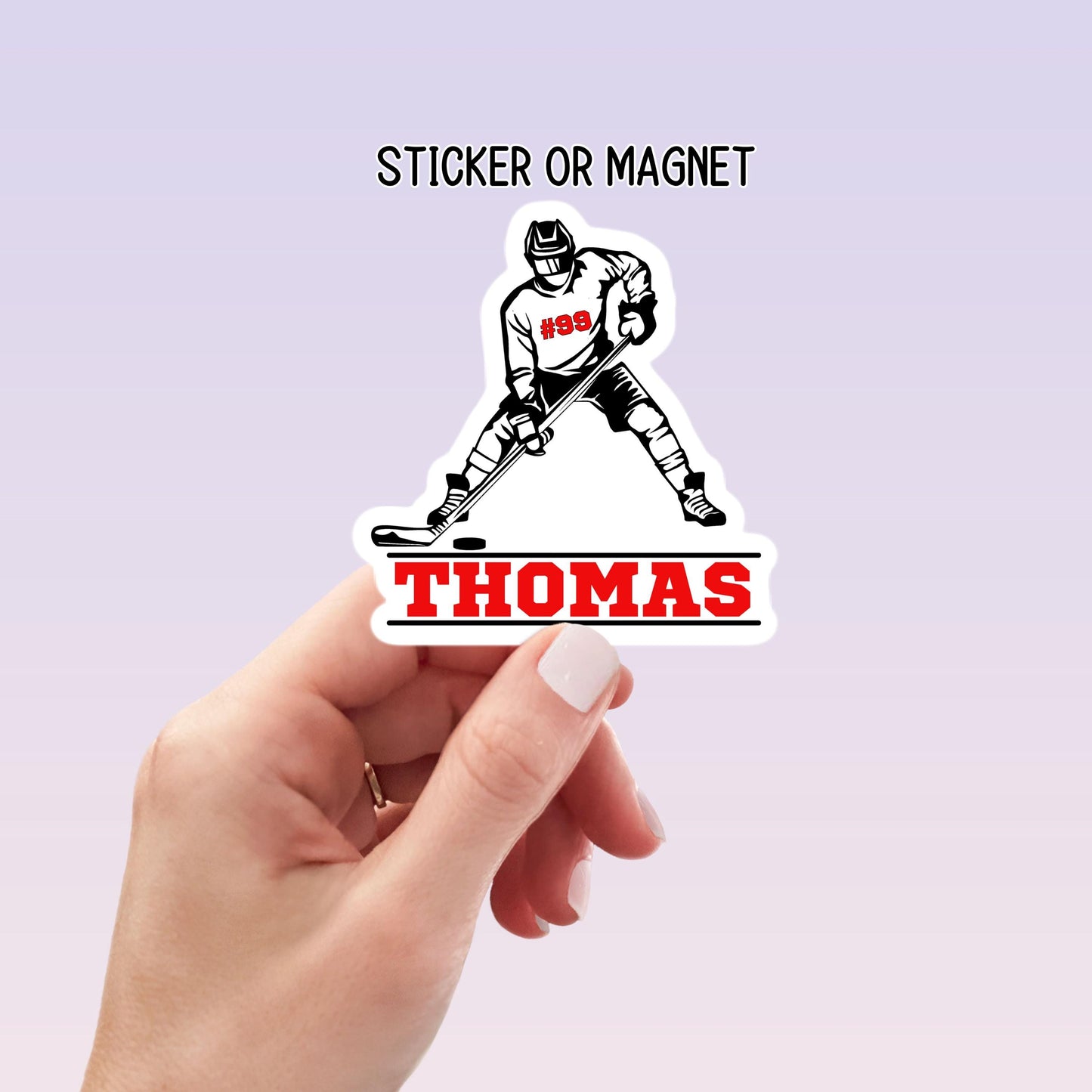 Custom Hockey sticker helmet Hockey team gifts hockey team names personalized hockey name locker magnet hockey player gift