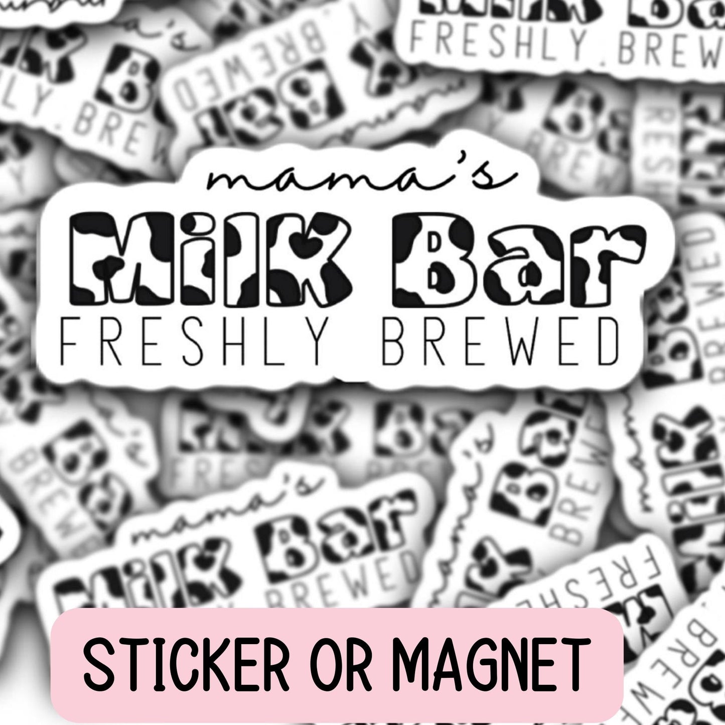 Breastfeeding gift Moms milk bar cow print font Breastfeeding stickers breastmilk sticker breast pump magnet liquid gold mama gift Eat local