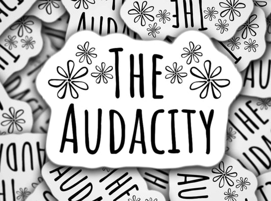The audacity sticker, funny sticker, flowers, water bottle sticker, cute sticker, gift for friend, lap top sticker, magnet, locker magnet
