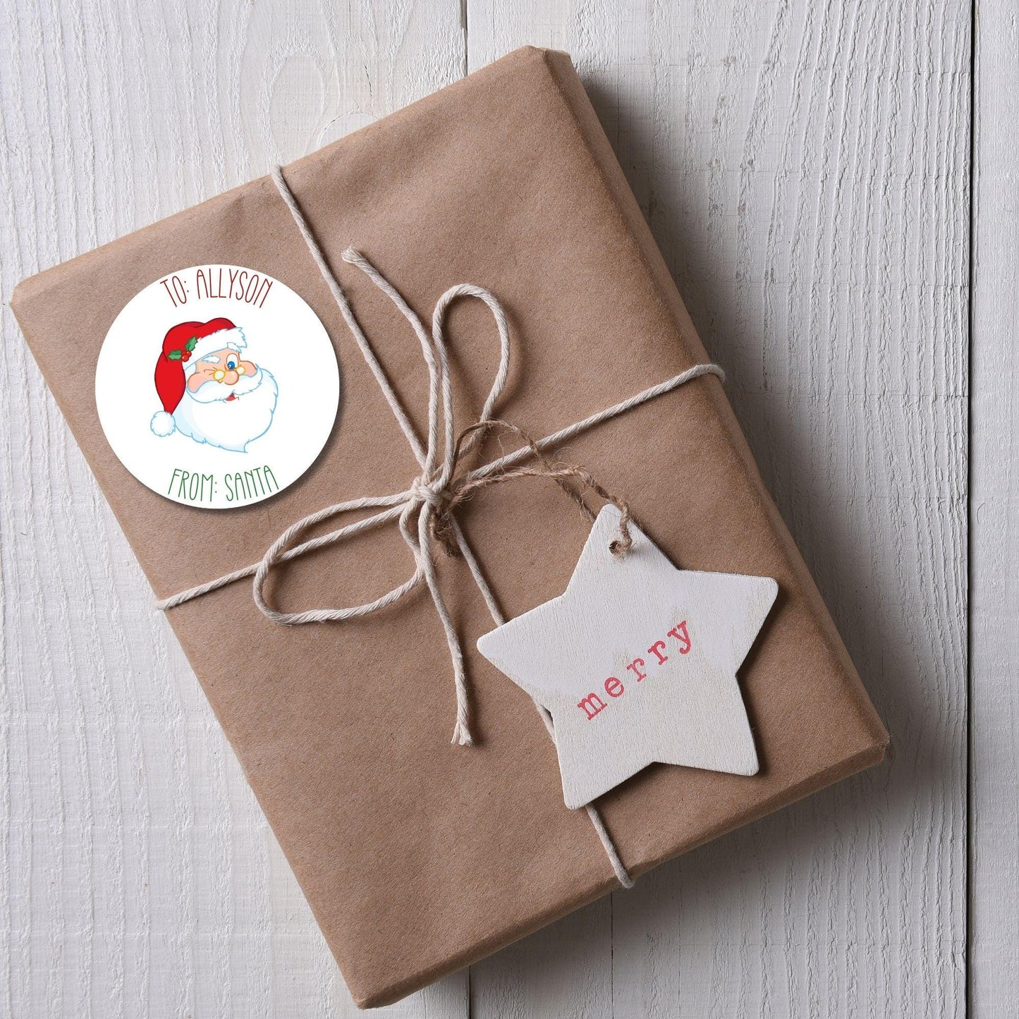 Personalized from Santa sticker Custom to kids Santa Claus Gift labels Christmas Name Stickers Christmas name tags name Present