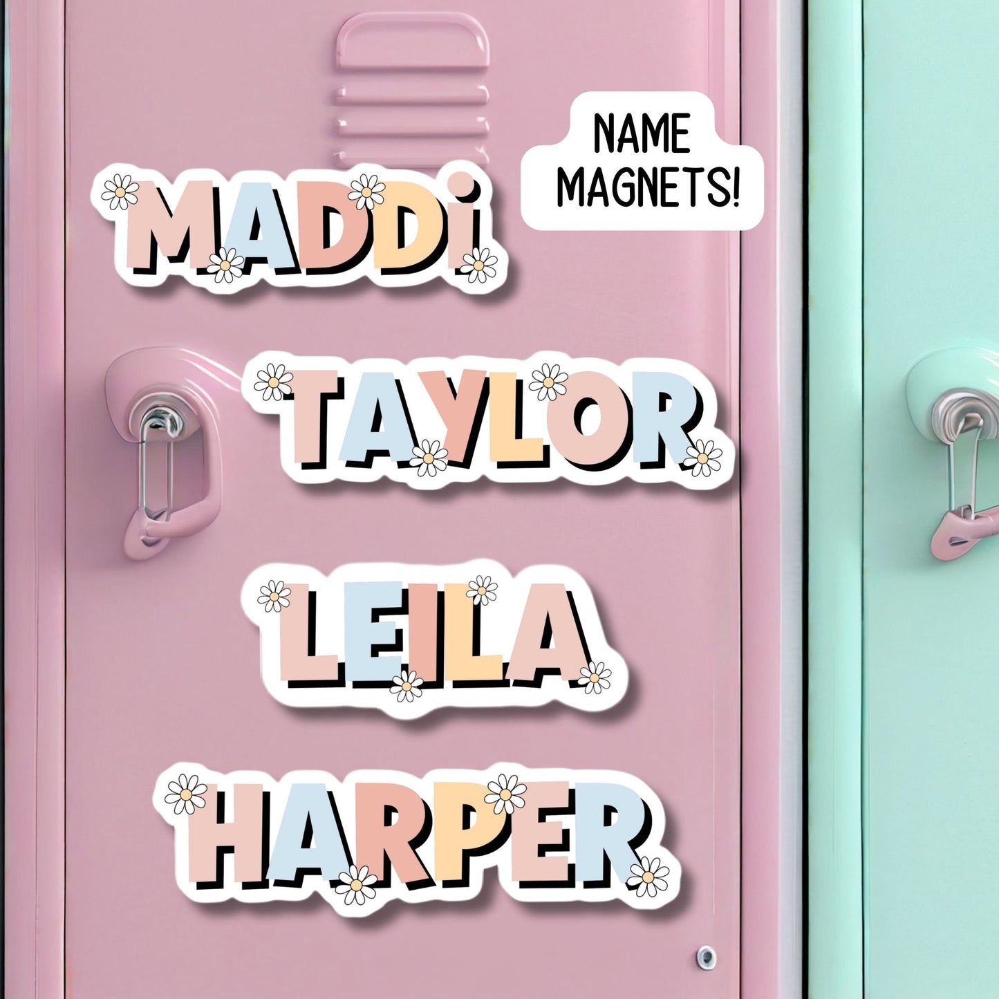 Custom name Magnet, personalized magnet, name magnet, locker magnet, fridge magnet, kids name magnet, locker decor, School locker magnet