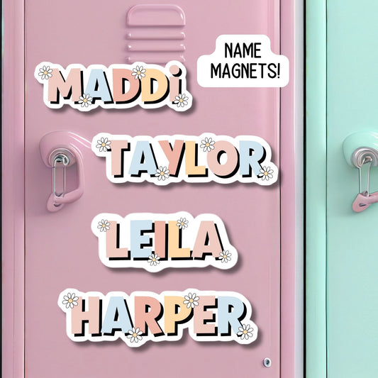 Custom name Magnet, personalized magnet, name magnet, locker magnet, fridge magnet, kids name magnet, locker decor, School locker magnet