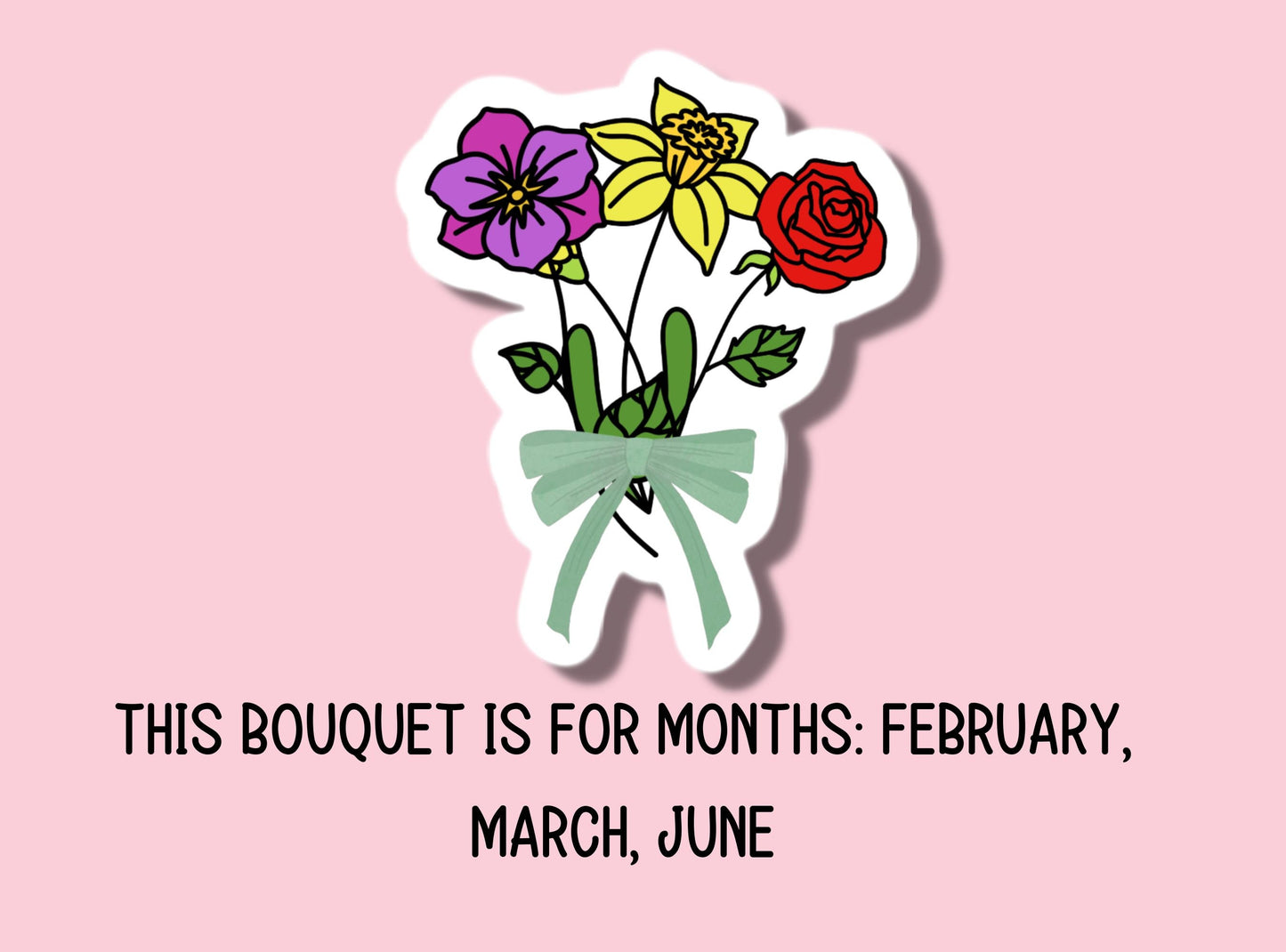 Custom birth flower sticker  Birth month flower Arrangement Birth flower bouquet floral month Magnet Mothers day Bouquet Gift Grandma giftt