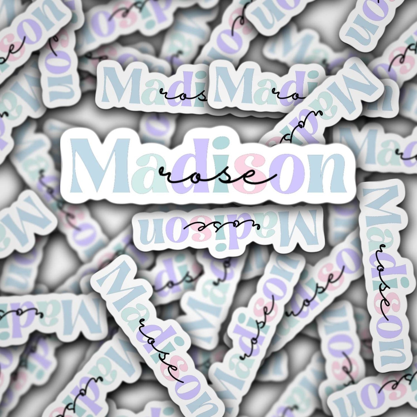 Custom name sticker, custom name magnet, middle name magnet, personalization, personalized sticker, lap top sticker, locker magnet, fridge