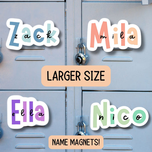 Custom name Magnet, personalized magnet, name magnet, locker magnet, fridge magnet, kids name magnet, locker decor, School locker magnet