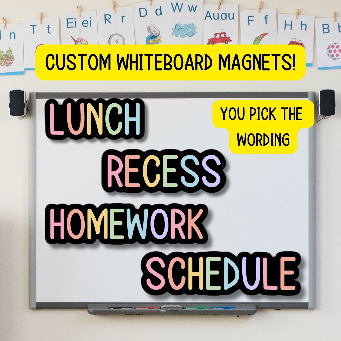 Classroom magnet Custom Magnet for whiteboard teacher magnet school subject personalized magnetic whiteboard blackboard back to school