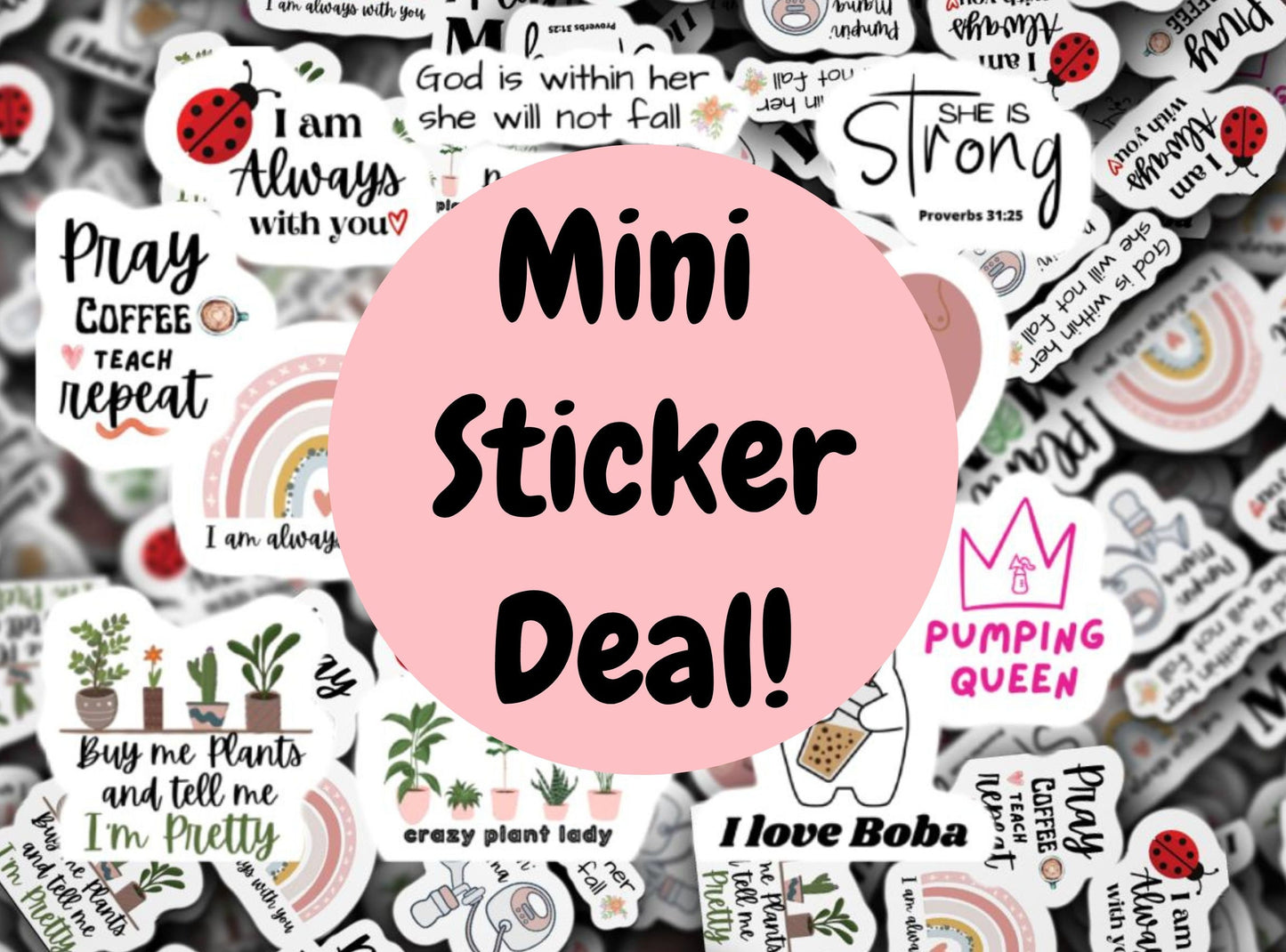 Sticker pack, sticker deal, mini stickers, breastfeeding stickers, funny, Christian stickers, mom stickers, liquid gold, waterbottle, laptop