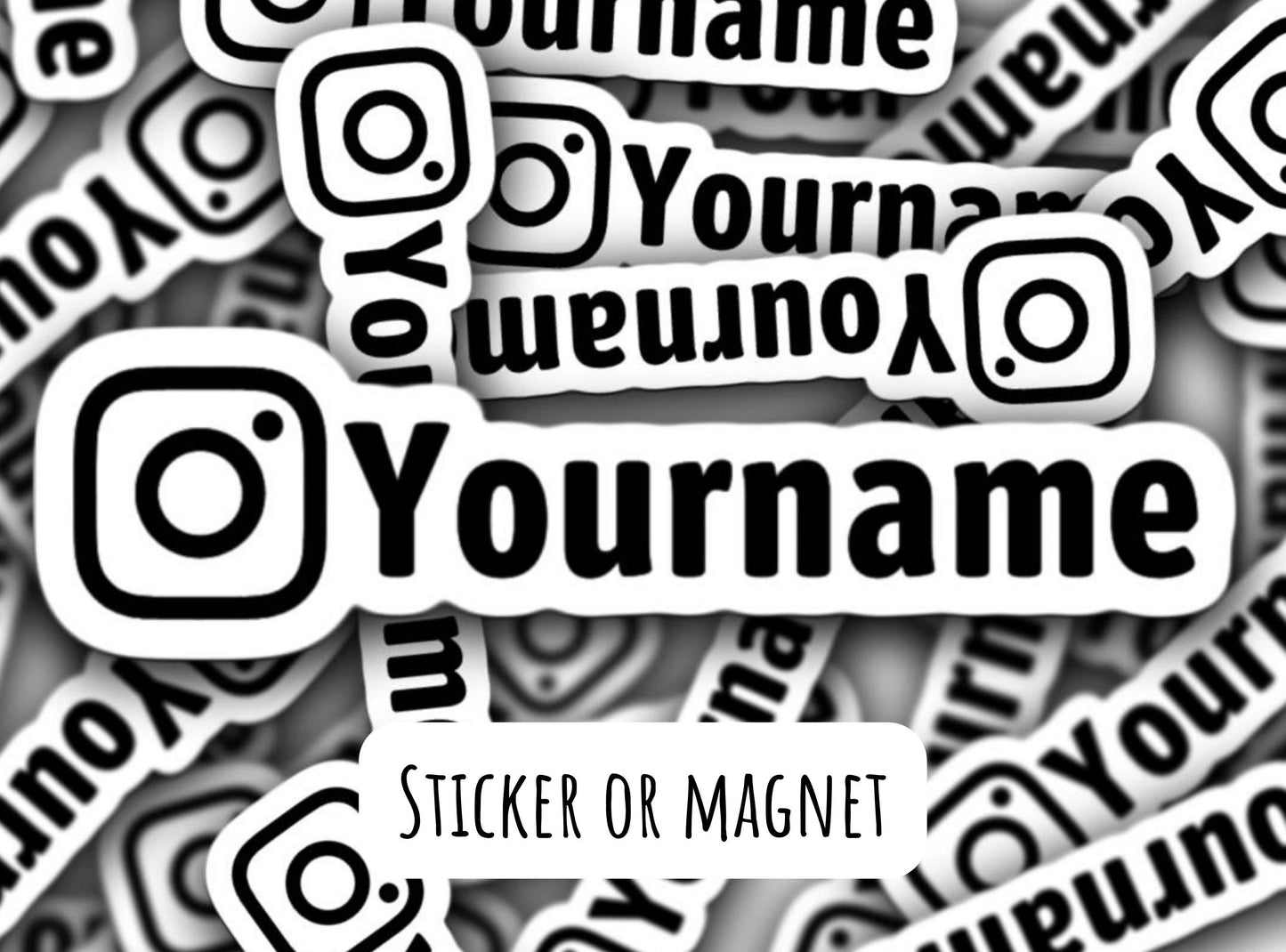 Instagram Name sticker, social media sticker, instagram sticker, user name sticker, personalized sticker, IG name, business sticker, logo