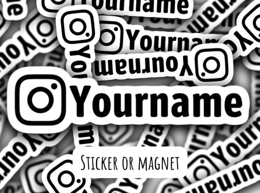 Instagram Name sticker, social media sticker, instagram sticker, user name sticker, personalized sticker, IG name, business sticker, logo