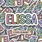 Kids name sticker Custom name sticker Personalized Custom Name Stickers Name magnet Water bottle sticker Tumbler cup stickers pastel letters