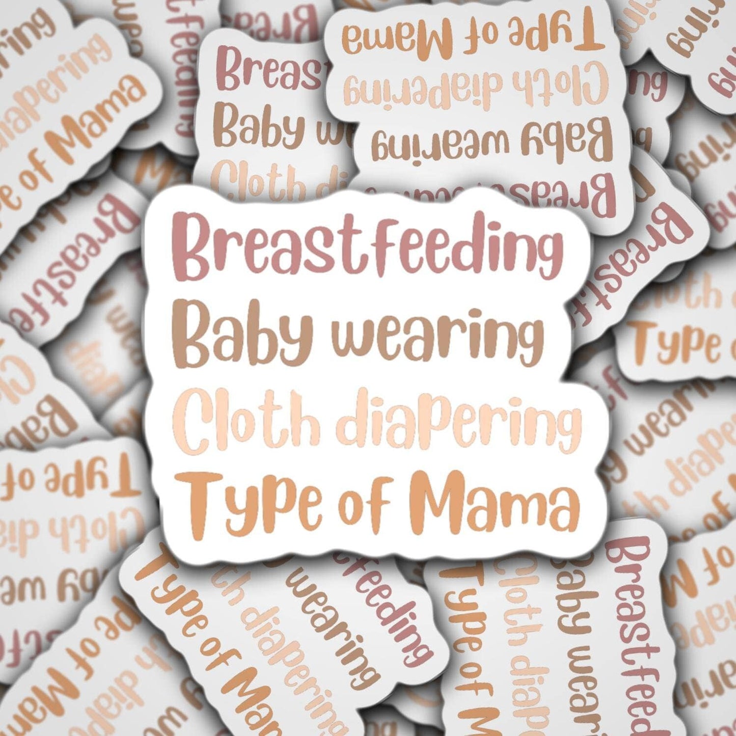 Motherhood sticker, breastfeeding, baby wearing, cloth diapering mama sticker, mom life sticker, crunchy mama sticker, lap top decal,