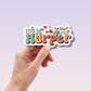 Retro floral name sticker Personalized name stickers Custom Name Stickers Aesthetic stickers Tumbler cup name kids name stickers name label