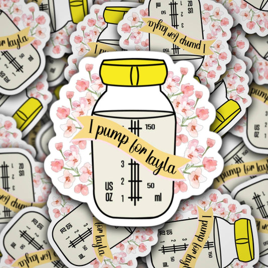 Personalized breastfeeding sticker, breastmilk sticker, pumping mom sticker, baby name sticker, magnet, liquid gold, new mom gift, mama