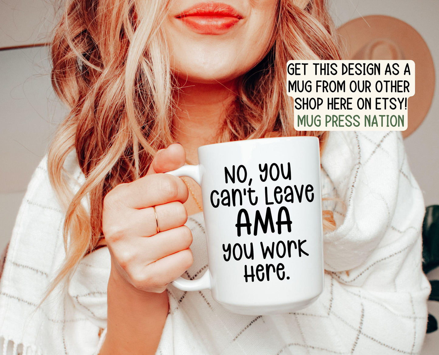 No you cant leave ama you work here, holographic sticker, Funny Nurse sticker, Nursing student, RN gift, healthcare, doctor coworker gift