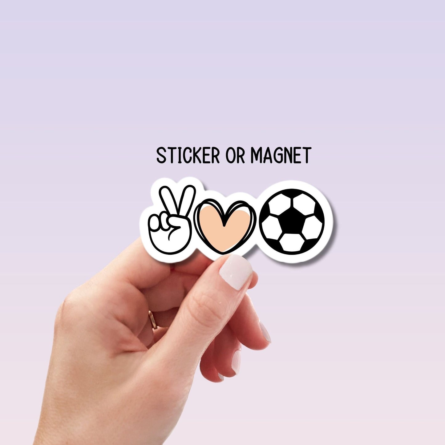 Soccer sticker, Peace love soccer, Soccer ball, Sports sticker, magnet, Soccer, water bottle sticker, lap top, sports, Soccer mama gift