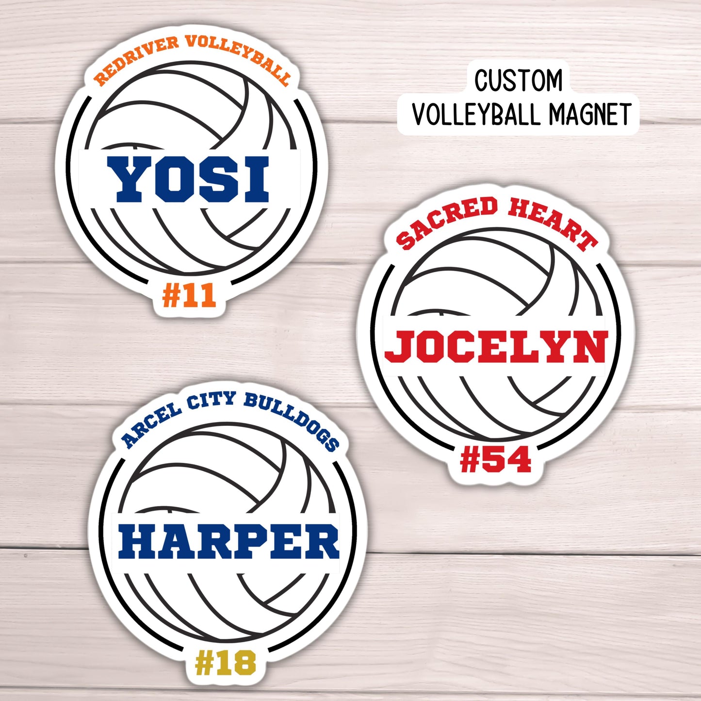 Volleyball magnet Volleyball team custom personalized School locker magnet Custom name magnet mascot hotel door gift sports team decoration