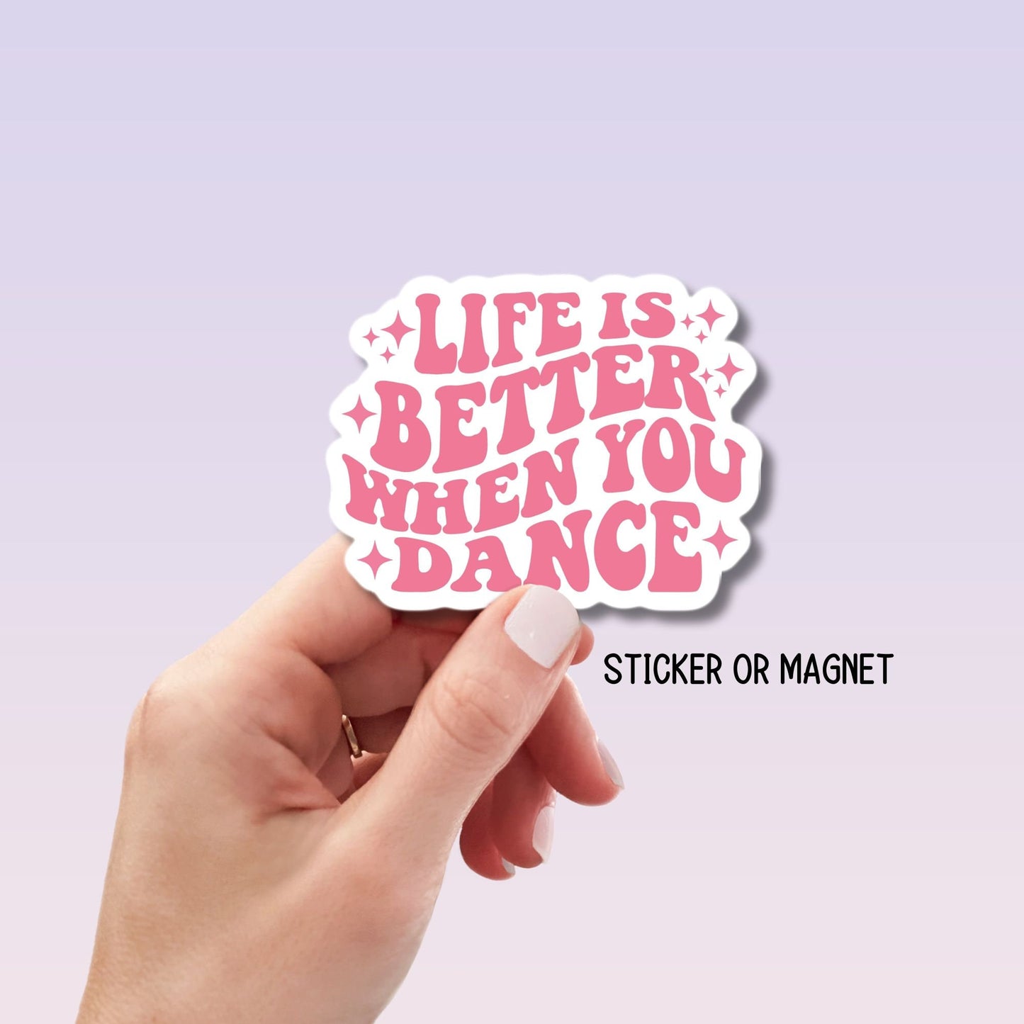 Life is better when you dance, Retro dance sticker, Dance stickers Dance magnet Dancer gift ballet Competitive dancer, dance life, Dance era