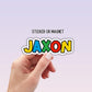 Video game name sticker