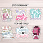 Funny snarky adult meme sticker magnets meme witty goose anxiety stir the pot Humor Sarcastic magnet Sarcasm quote hilarious gift