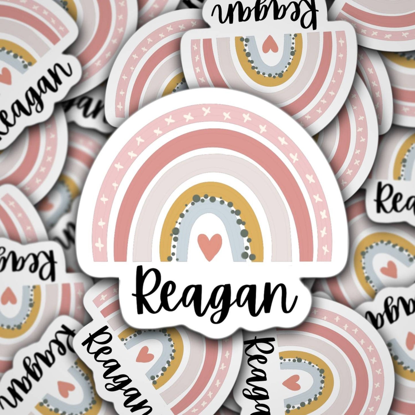 Boho Rainbow name sticker, Personalized name stickers, Custom Name Stickers, aesthetic stickers, best friend gift, kids name sticker, gift