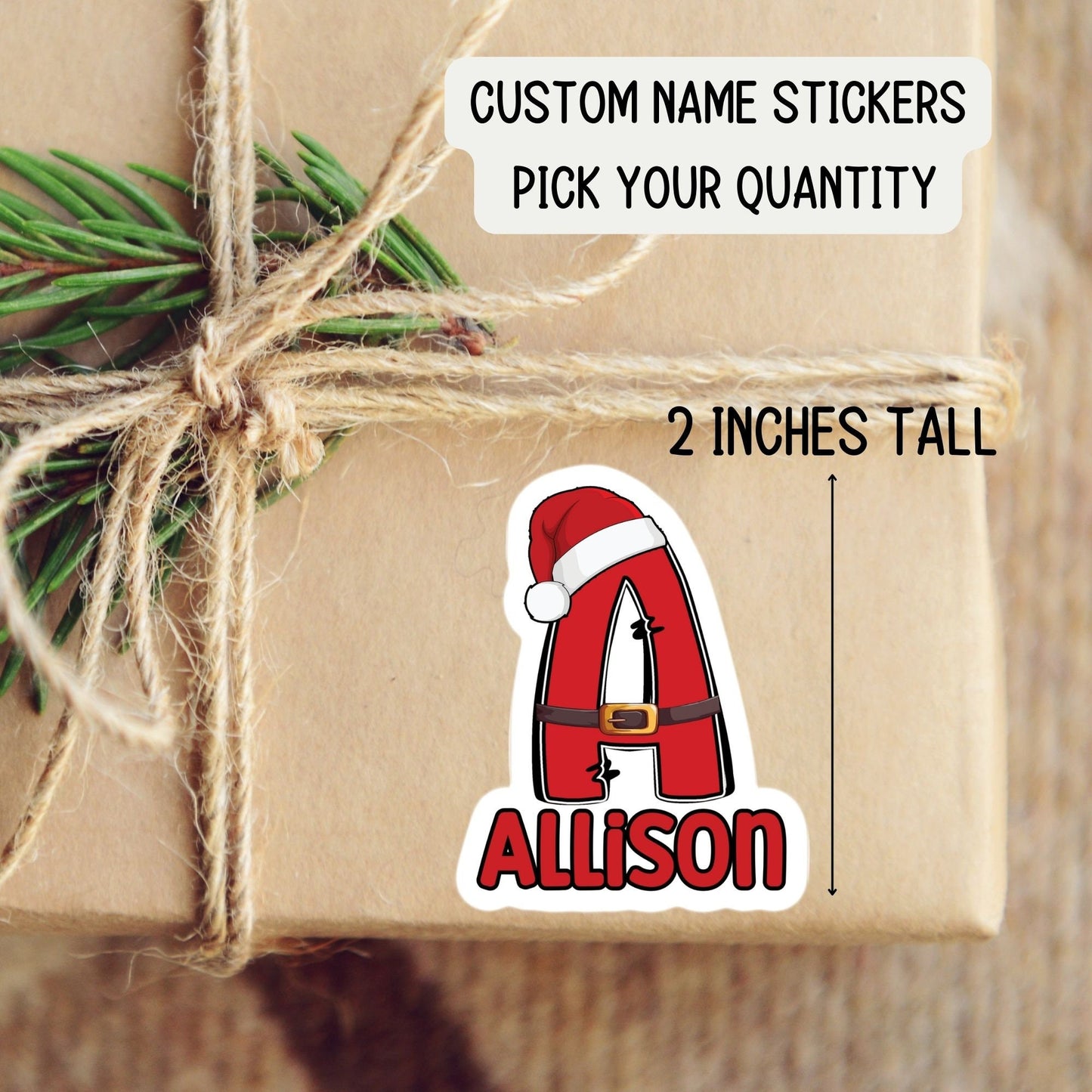 Gift labels Christmas Personalized Christmas Name Stickers Christmas name tags custom Christmas name sticker envelope seals Present Stickers