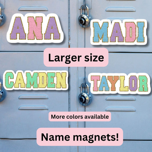 Custom name Magnet, personalized magnet, name magnet, locker magnet, fridge magnet, kids name magnet, locker decor, School locker magnet