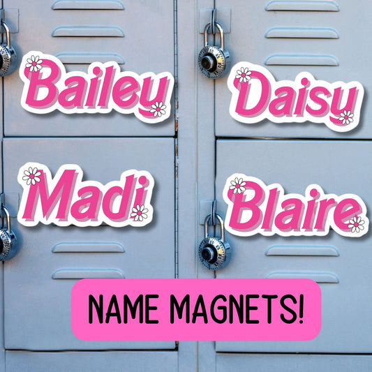 Locker name magnet, Custom name Magnet, personalized magnet, name magnet, locker magnet, fridge magnet, kids name magnet, locker decor,