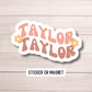 Retro wavy name sticker Personalized name stickers Custom Name Sticker Aesthetic sticker Water bottle sticker Kids name sticker Retro font