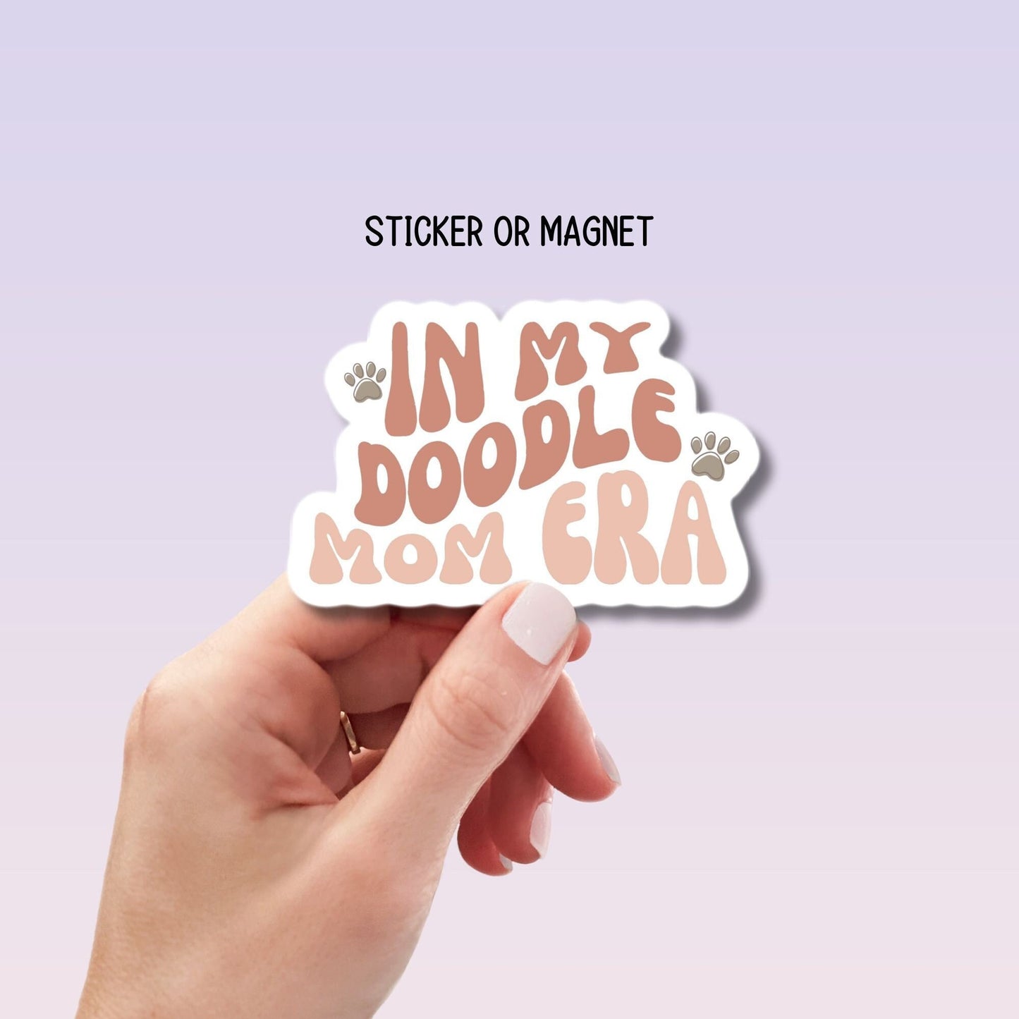 Era retro Golden Doodle Sticker Pet sticker Doodle sticker Goldendoodle Sticker Labradoodle Bernedoodle Doodle mom dog mom gift wavy font