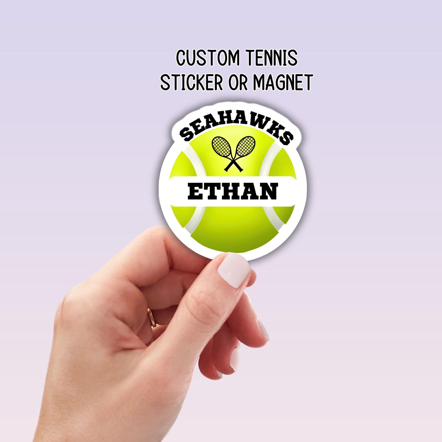 Tennis team sticker magnet High school sports team gift tennis team name personalized tennis locker school team locker decoration custom