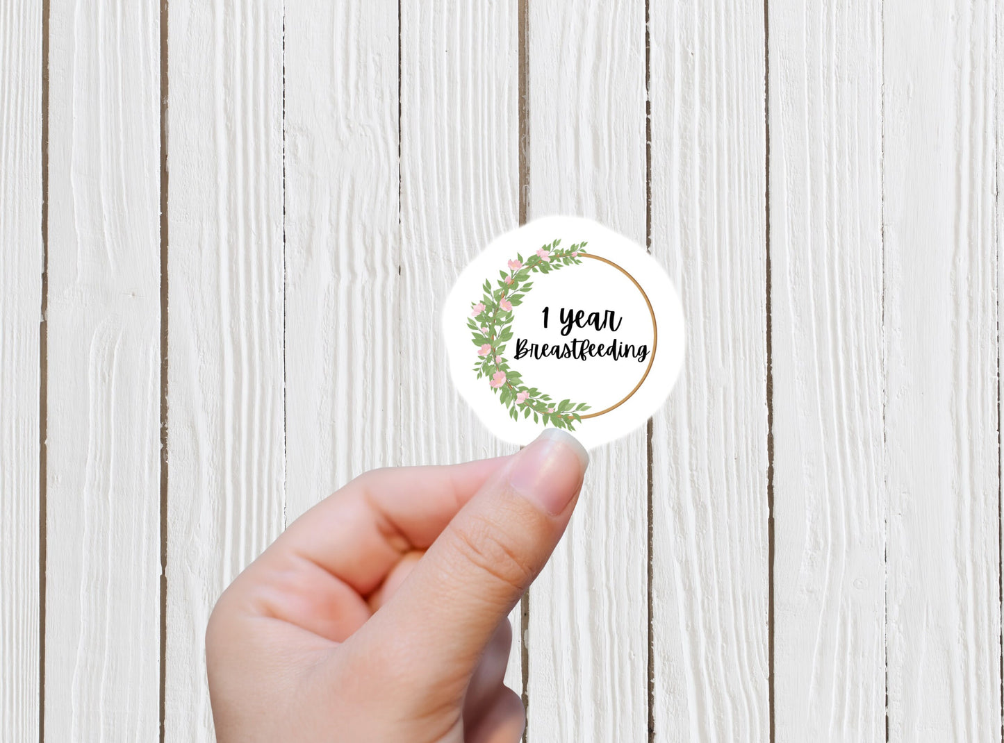 Breast feeding mile stone stickers, mom stickers, pumping mom sticker, nursing sticker, wreath sticker, breastfeeding, 1 year breastfeeding