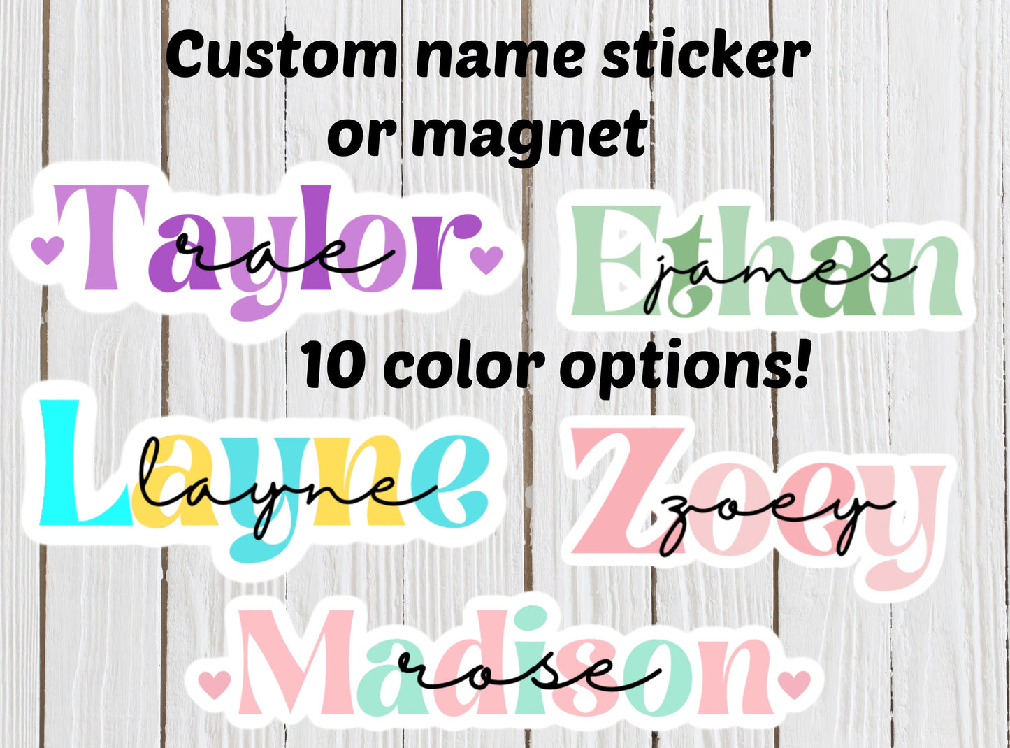 Kids name sticker, Custom name sticker, personalized sticker, name magnet, locker magnet, water bottle sticker, best friend gift, aesthetic