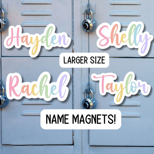 Locker name magnet, Custom name Magnet, personalized magnet, name magnet, locker magnet, fridge magnet, kids name magnet, locker decor,retro
