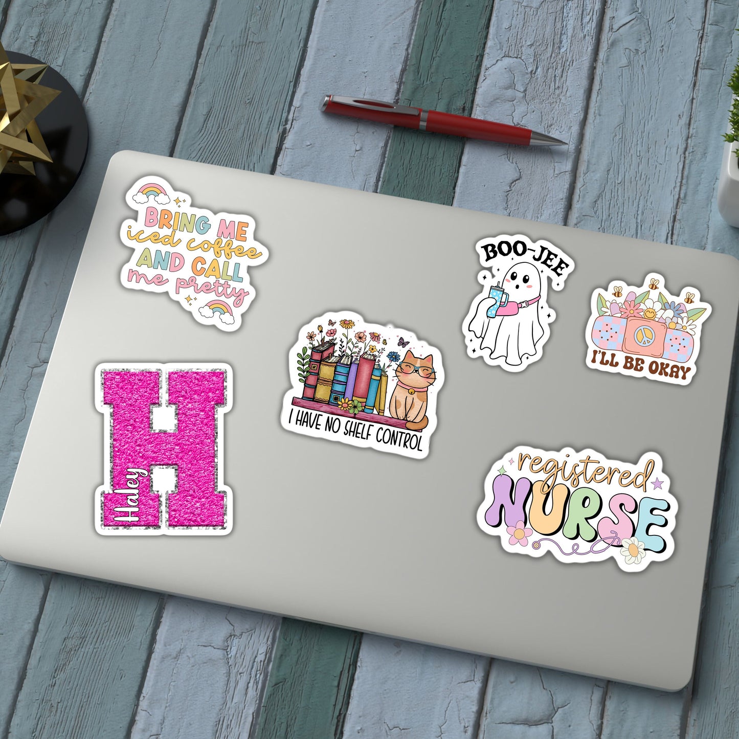 Chenille Name sticker Water bottle sticker Chenille letter Varsity name Personalized name sticker Custom kids name sticker Locker magnet