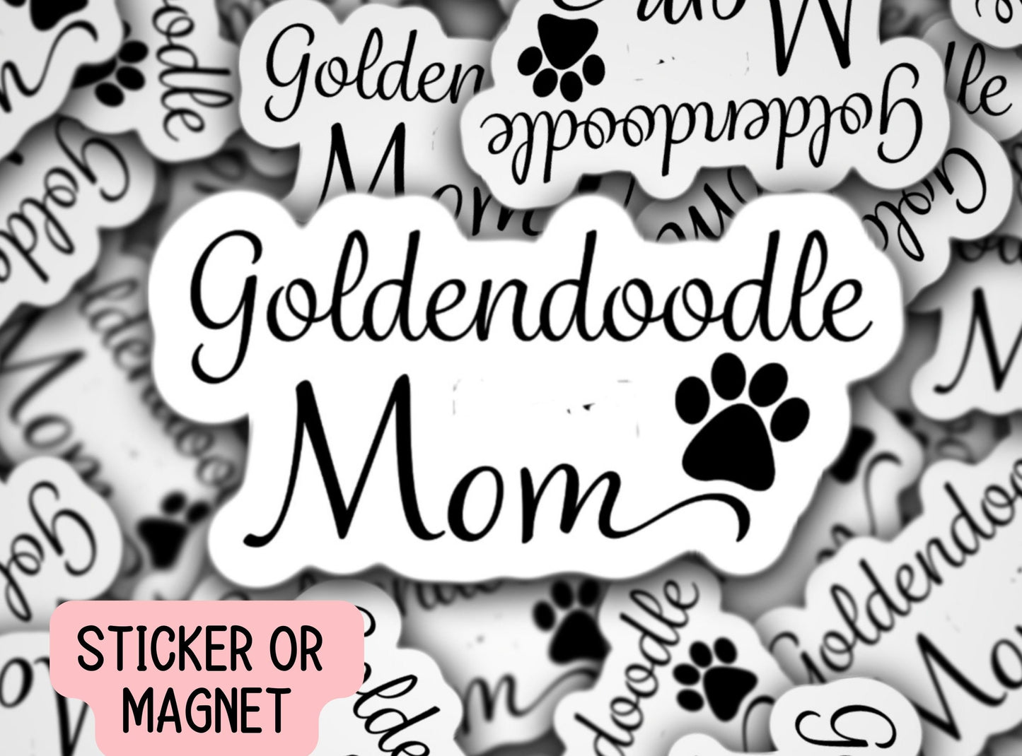 Doodle Sticker, Golden Doodle Sticker, Goldendoodle Sticker, Dog mama Sticker, Fridge magnet, Dog Sticker, Dog lover, Doodle mom, dog mom