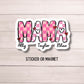 Valentines day mama sticker name sticker Mother boho sticker mom sticker kids mommy name magnet Retro font new mom gift Floral Mother's day