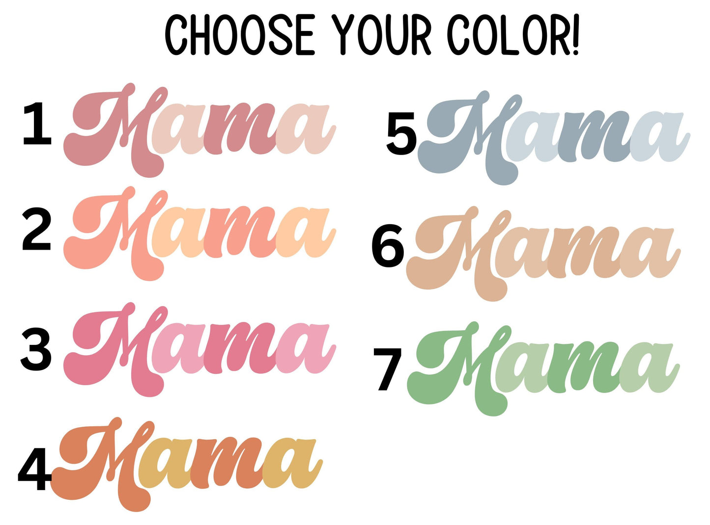 Personalized mama sticker, name sticker, kids sticker, mom sticker, kids mommy name sticker, magnet, Retro font, new mom gift, mama, hippie