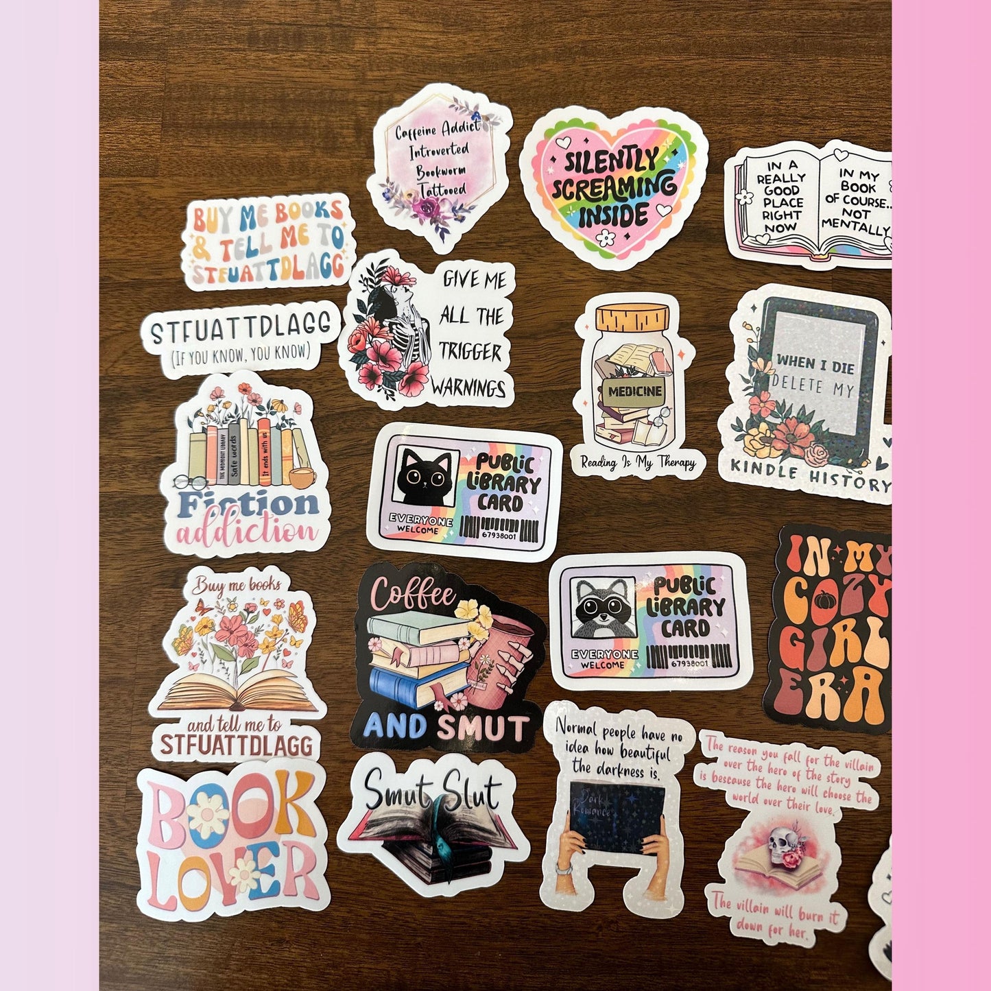 Book lover sticker Booktrovert book worm book nerd booktok Bookish water bottle reading quotes book lover gift cute introvert library card